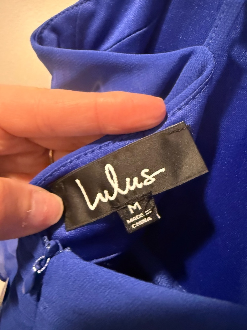Lulu's Royal Blue High-Low Ruffle Wrap Dress - Picture 3 of 3
